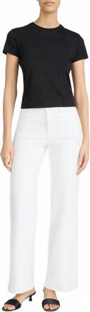 Frame Denim Le Slim Palazzo Modernist Pocket Jean In White