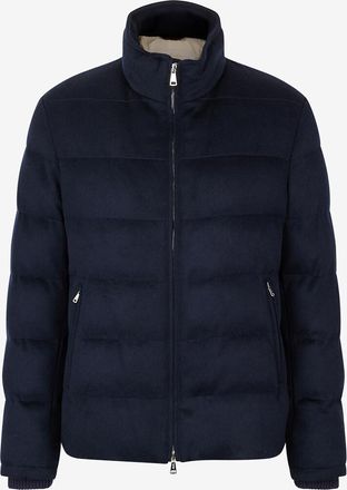 Aurélien Kurze Daunenjacke aus Wolle und Kaschmir Aur1