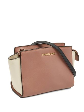 Michael Michael Kors logo-lettering cross body bag - women - Calf Leather - One Size - Pink