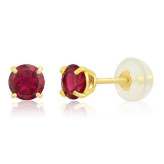 MAX + STONE 14k Yellow or White Gold 4mm Round Stud Earrings