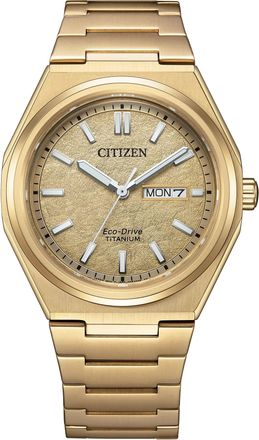 Citizen Zenshin Gold Dial Mens Watch AW0132-55P