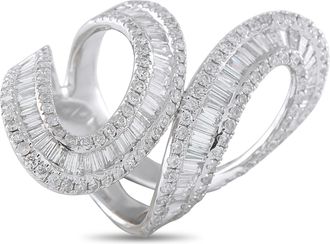 Luxury Bazaar 14K White Gold 4.0ct Diamond Ring MF02-112425