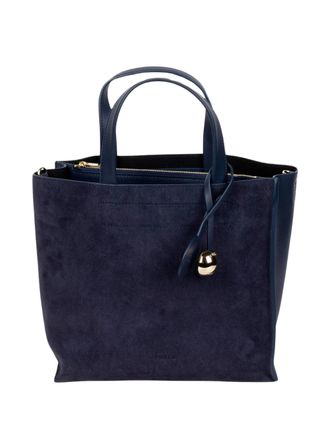 Furla Compact Rectangular Tote With Asymmetrical Divider And Leather Accents