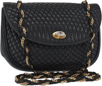 Bally Pre-owned Leren Crossbodytas - Dames - Vintage Schoudertas - Zwart - ONE Size - Leer - Vintage