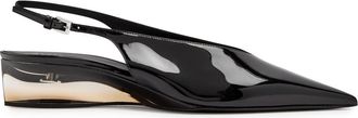 Alaia 30 Patent Leather Slingback Pumps - Black