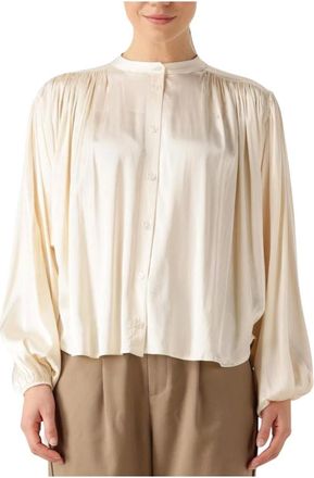 Amaya Amsterdam Overhemden, Dames, Beige, M, Elegante Ecru Jani Blouse