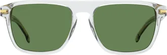 HUGO BOSS Flat-Top Rectangle Sunglasses - Gray