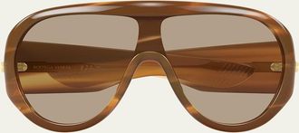 Bottega Veneta 99mm Acetate & Nylon Shield Sunglasses