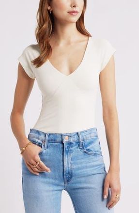 Open Edit Cap Sleeve Top in Ivory Dove at Nordstrom Rack, Size Xx-Small