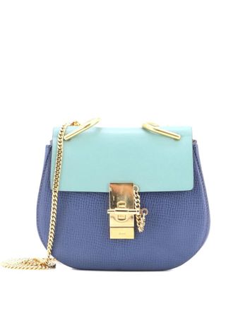 Chlo&eacute; Drew Leather Mini crossbody bag - Blue