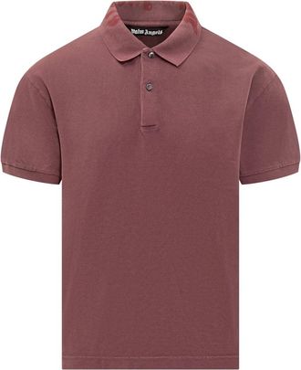Palm Angels Piqu&eacute; polo shirt van katoen - Heren - Polos - Rood - S - Katoen - Tops