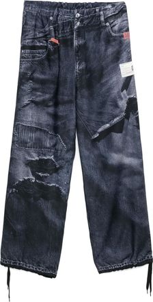 Miharayasuhiro Pantaloni con effetto trompe loeil - Nero