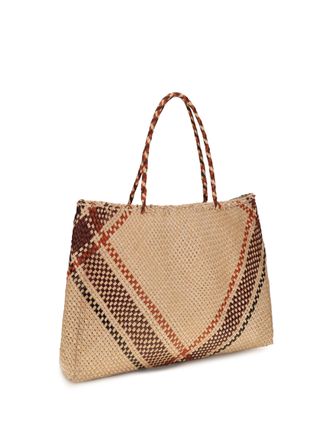 Dragon Diffusion Handwoven Goatskin Tote Bag - Beige