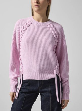 Isabel Marant Womens Tulliam cashmere-merino blend braided sweater