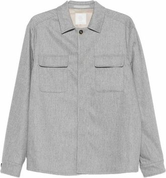 Eleventy Over Shirt Jacket Light Melange Gray