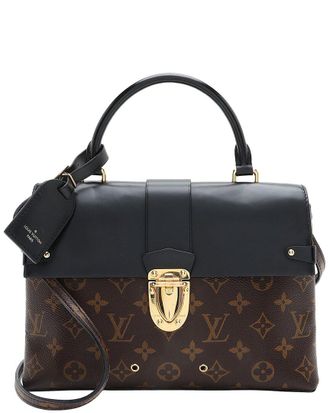 Louis Vuitton Black Monogram Canvas One Handle Mm Flap Bag (Authentic Pre-Loved)