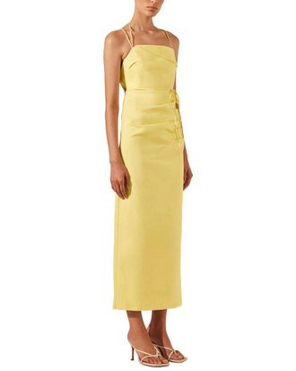 Shona Joy Lani Draped Cross Back Midi Dress