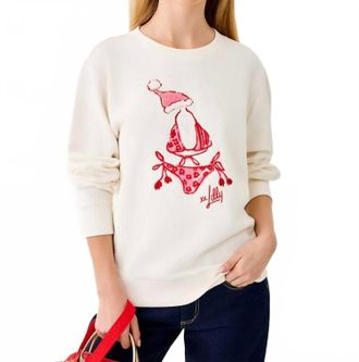 Lilly Pulitzer Ballad Long Sleeve Sweatshirt In White