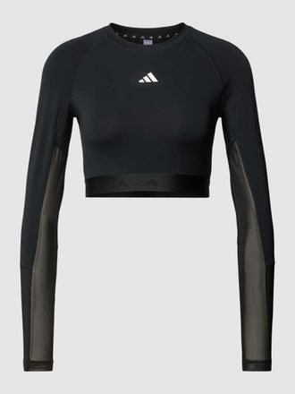 adidas Cropped Longsleeve mit Logo-Detail in Black, Größe XL