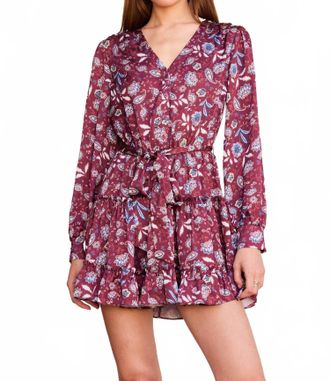 Skies Are Blue Clothing A-Line Mini Dress In Maroon