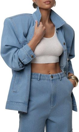JLUXLABEL Next Phase Denim Jacket in Medium Wash at Nordstrom, Size Small
