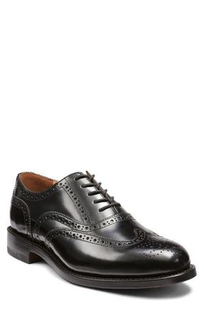 G.H. Bass & Co. Monogram Wingtip Oxford in Black at Nordstrom, Size 7