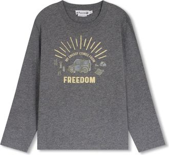 BONPOINT Tadda T-shirt - kids - Cotton - 14 - Grey