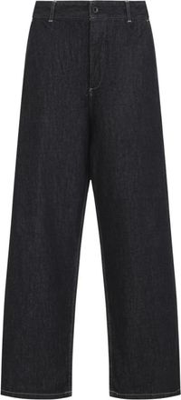 STUDIO NICHOLSON Minard Jeans met Gebogen Pijpen - Heren - Loose Fit Jeans - Zwart - M - Katoen - Jeans