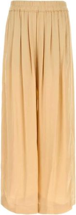 Isabel Marant Nolia Pants - Dames - Wijde Broeken - Beige - XS - Satijn - Broeken