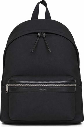 Saint Laurent City Canvas Rugzak - Heren - Tassen - Zwart - Maat: ONE Size Zijde
