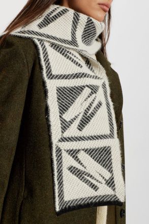 Moschino Scarf With Logo, Unisex, Cream