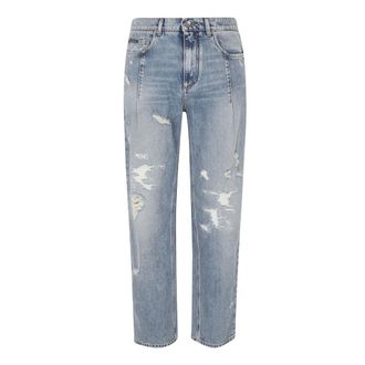 Dolce & Gabbana Straight Jeans, male, Gray, Size: L Denim Trousers