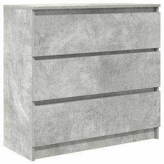Berkfield Home Sideboard Concrete Grey 80x35x76 cm Engineered Wood | Size: 80 x 35 x 76 cm