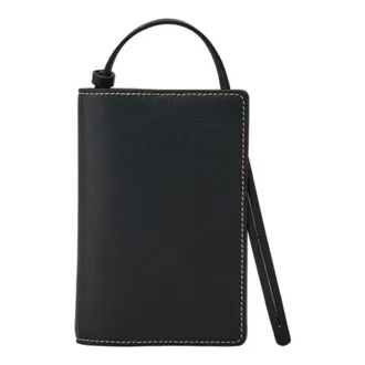 Ferragamo Logo Stamp Leather Passport Holder