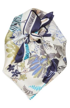 Petit Moments Countryside Square Scarf in Ivory/Blue Multi at Nordstrom