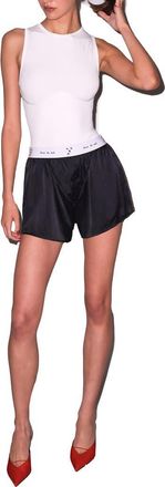 Fleur du Mal Hourglass Rib Bodysuit in Ivory at Nordstrom, Size X-Small