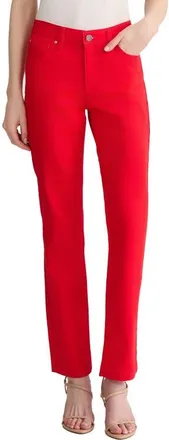Jones New York Lexington Crop Straight Leg Pants in Rouge at Nordstrom, Size 10