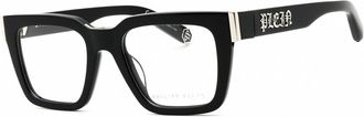 Philipp Plein Mens Black Rectangular Eyeglass Frames VPP112M