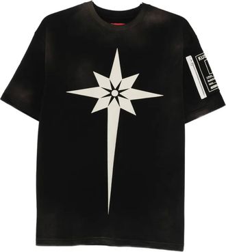Kusikohc T-shirt con stampa stelle - Nero