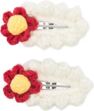 Stine Goya hand-crocheted hair clip - women - Fabric/Brass - One Size - Red