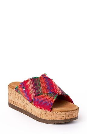 Minnetonka Posey Platform Wedge Slide Sandal in Horizon Multi at Nordstrom, Size 10