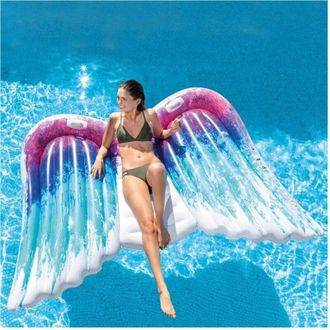 Trade Shop Trade Shop - Materassino Isola Gonfiabile Stampa Angelo Pvc Mare Piscina 251 X 106 Cm