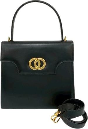 Celine Pre-owned Handbags, female, Black, Size: ONE SIZE Pre-owned Vintage Leather Handbag