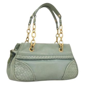 Bottega Veneta Pre-owned Handbags, female, Blue, Size: ONE SIZE Pre-owned Shoulder Bag