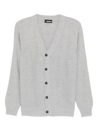 Imperial buttoned V-neck cardigan - Grey