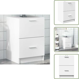 vidaXL The Living Store Mobile Lavabo Bianco 80x33x60 cm in Truciolare - Lavabo