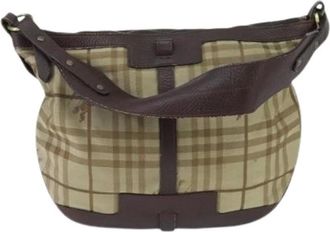 Burberry Pre-owned Shoulder Bags, female, Beige, Size: ONE SIZE Pre-owned Nova check shoulder bag