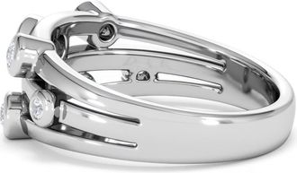 The Diamond Store Lab Diamond Rain Drop Ring 0.25ct in 925 Silver