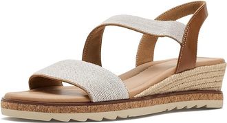 Easy Spirit Sabina Womens Wedge Shoes Natural/Brown : 7.5 M (B), Faux Leather