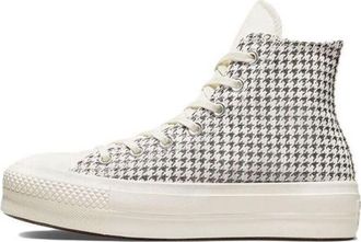 Converse (WMNS) Converse Chuck Taylor All Star Lift Platform High Houndstooth Shine - Egret Pure Silver A04276C